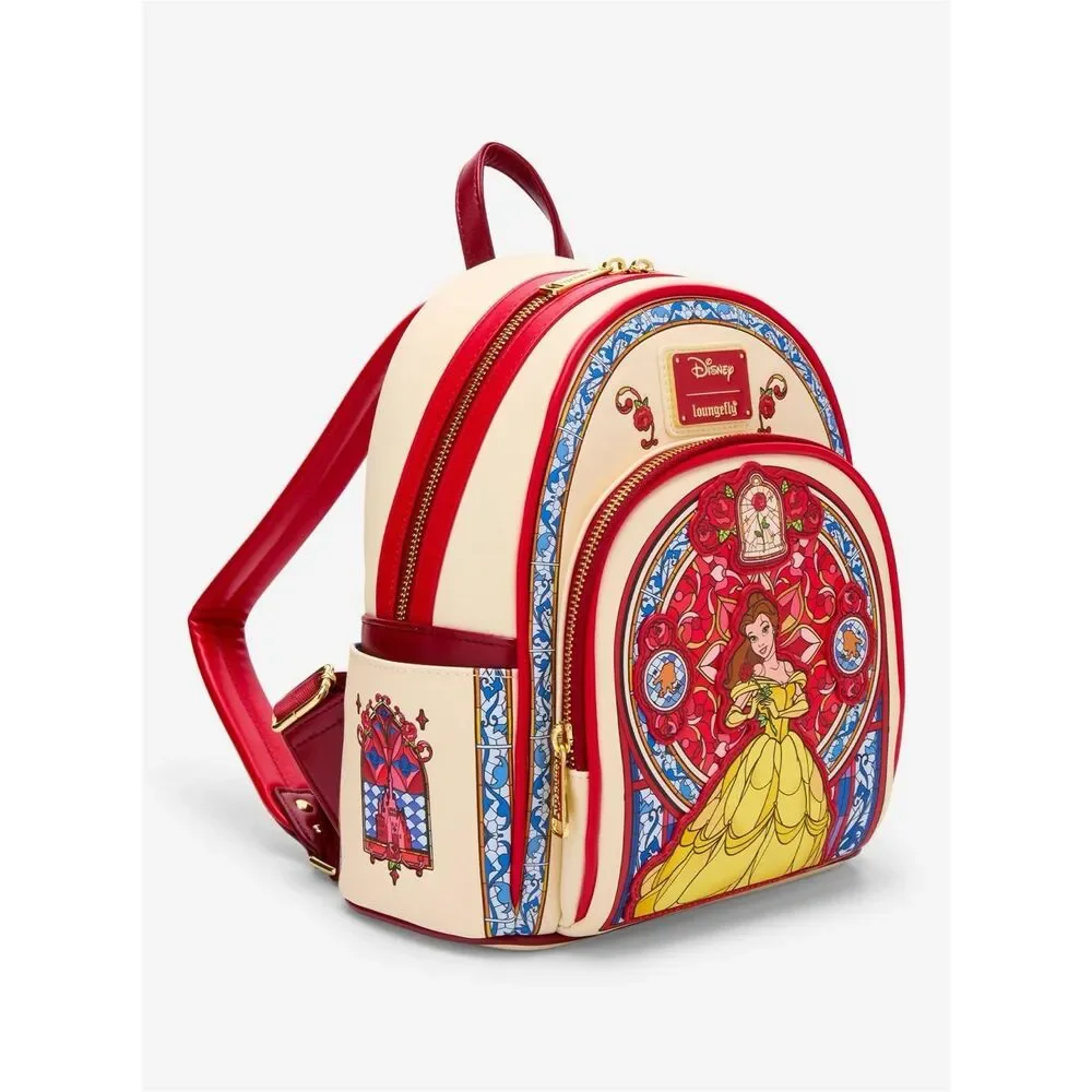 Loungefly Disney Beauty & the Beast Belle Stained Glass Portrait Mini Backpack
